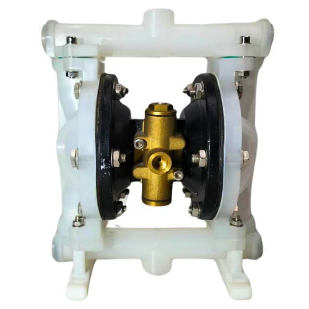 PLASTIC CHEMICAL PNEUMATIC DOUBLE DIAPHRAGM PUMP 1/2"