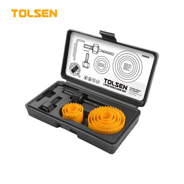 Tolsen,11PCS HOLE SAW SET,75865,