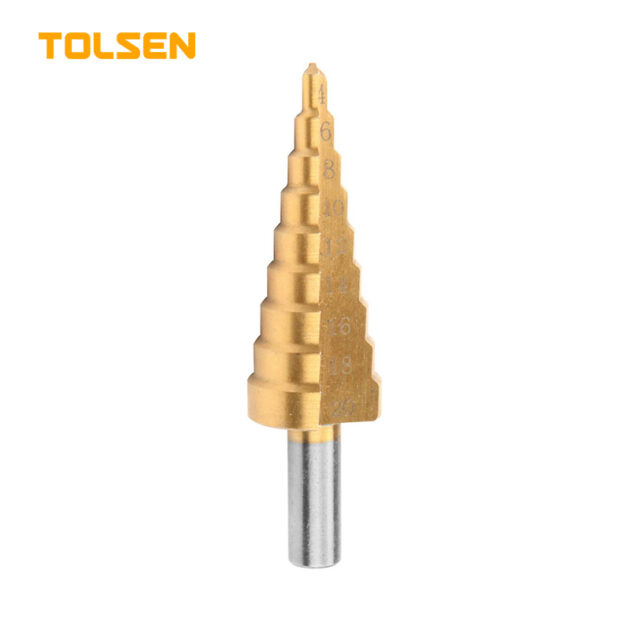 Tolsen,titanium coated Step Drill Bit,75872,4-20*2mm