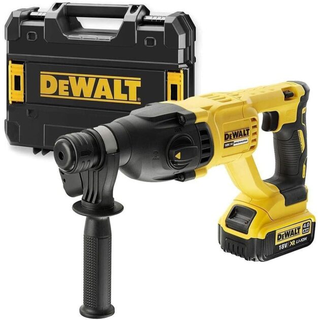 SDS Plus Rotary Hammer Drill, DCH133M1EXP-GB, 2x 4.0Ah Battery, 1x 18V Charger, 26MM Drill ,DEWALT