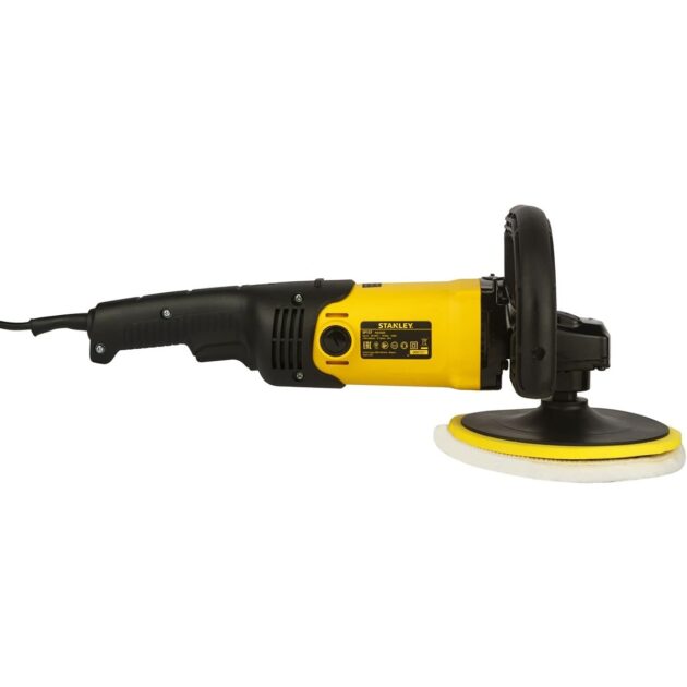 Polisher,SP137-B5,1300 W, 180 mm, 500-3,600 RPM, Yellow/Black,STANLEY