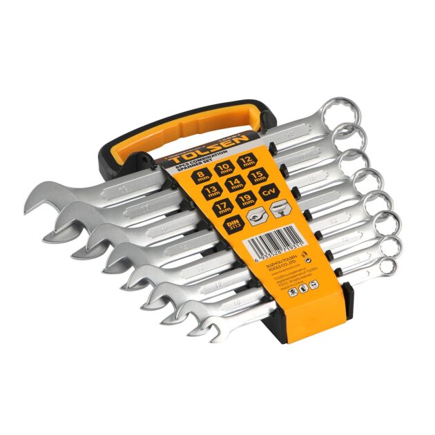 Tolsen,8pcs combination spanner set (INDUSTRIAL),15887,