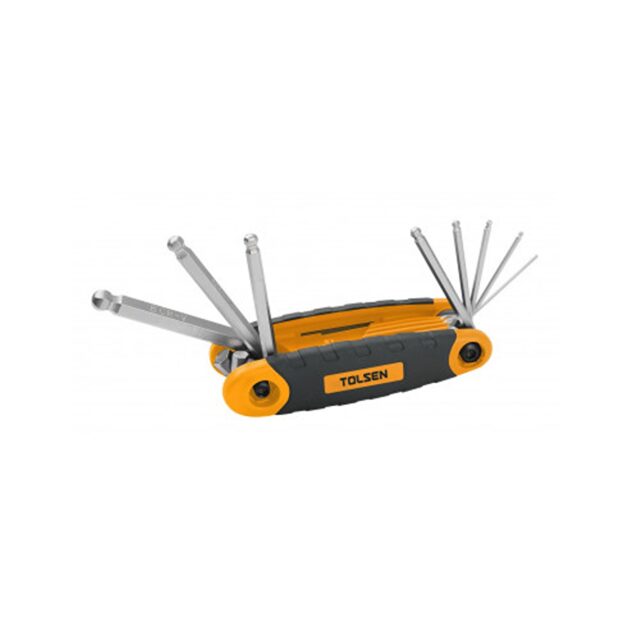 Tolsen,8Pcs folding ball point hex key set,20068,