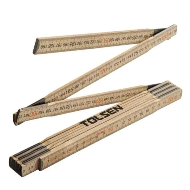 Tolsen,Wood Folding ruler (INDUSTRIAL),35046, 2M