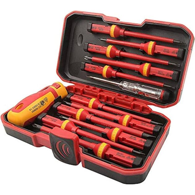 Tolsen,13PCS VDE INSULATED SCREWDRIVER SET(INDUSTRIAL),38016,