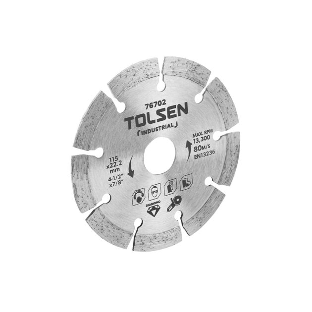 Tolsen,DIAMOND CUTTING BLADE(INDUSTRIAL),76702,115(4-1/2")X22.2mm