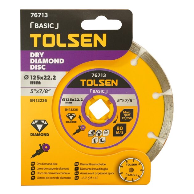 Tolsen,Dry diamond disc(BASIC),76713,125x22.2mm