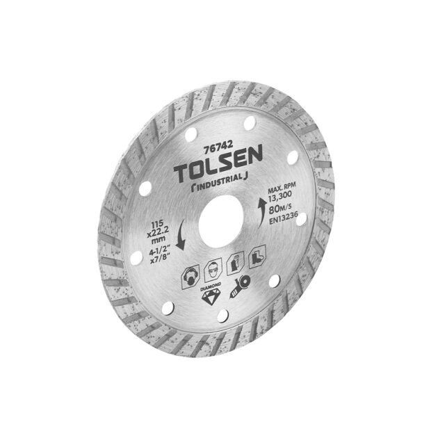 Tolsen,DIAMOND CUTTING BLADE(INDUSTRIAL),76742,115(4-1/2")X22.2mm