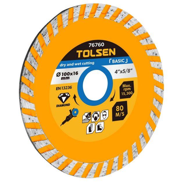 Tolsen,Turbo diamond disc(BASIC),76760,100x16mm