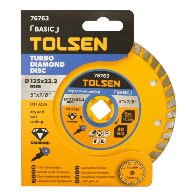 Tolsen,Turbo diamond disc(BASIC),76763,125x22.2mm