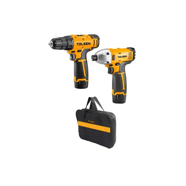 Tolsen,Li-ion cordless drill & Impact driver set,79038,