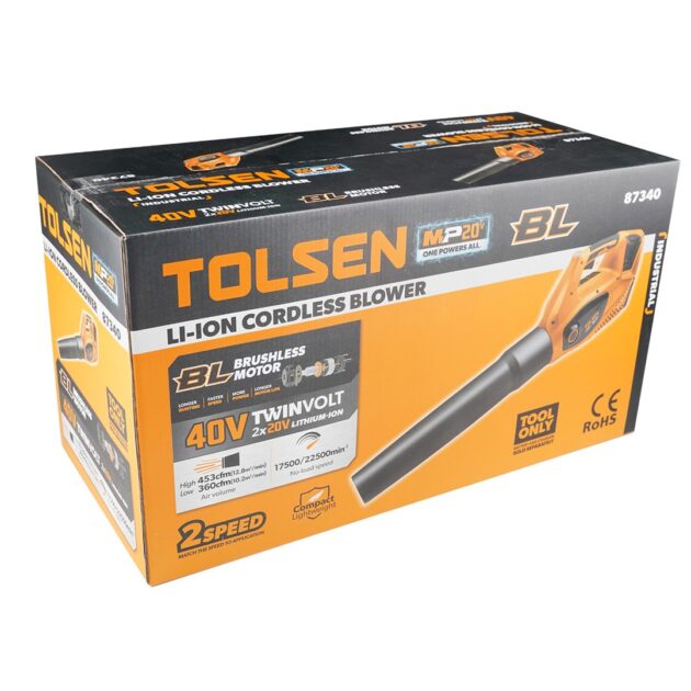 Tolsen,Li-ion cordless blower(Brushless motor)(INDUSTRIAL),87340, (TOOL ONLY)