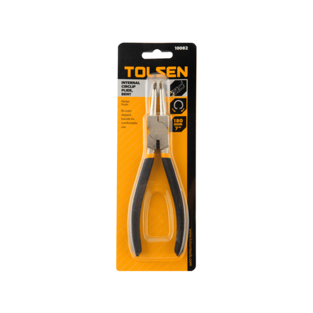 TOLSEN, INTERNAL CIRCLIP PLIERS, BENT,