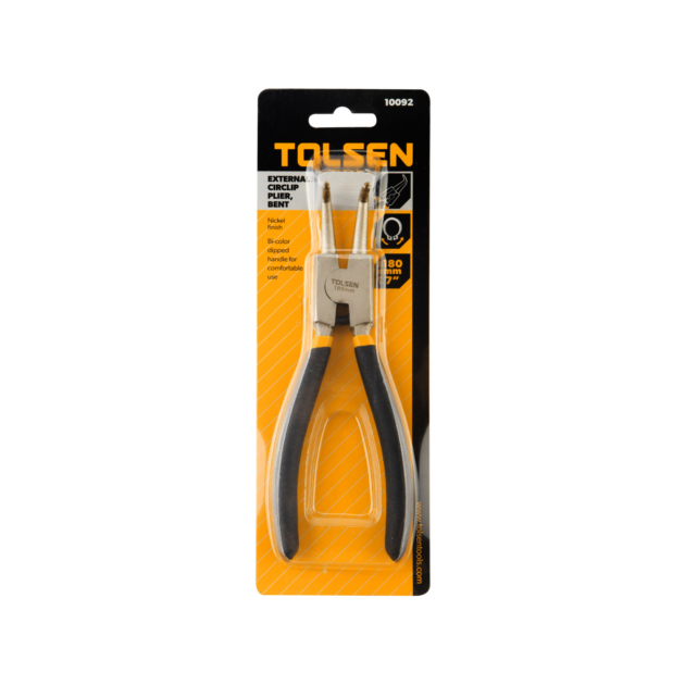 TOLSEN, EXTERNAL CIRCLIP PLIERS, BENT,