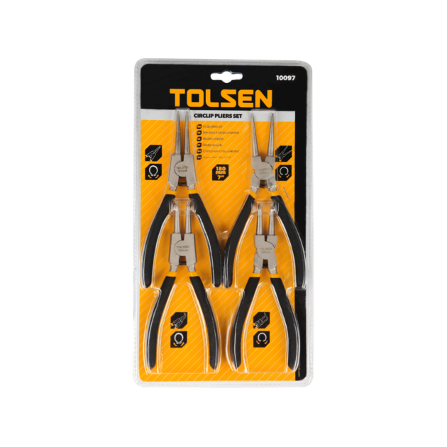 TOLSEN, 4PCS CIRCLIP PLIERS SET, 180mm(7"), 10097