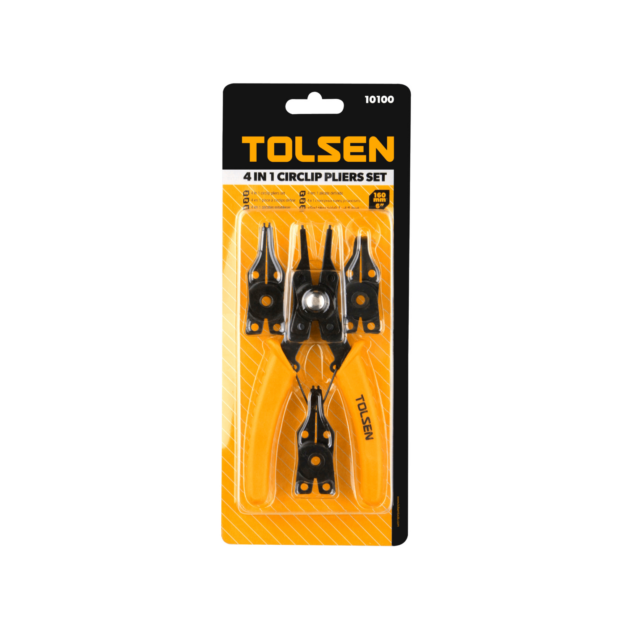 TOLSEN, 4 IN 1 CIRCLIP PLIERS SET, 160mm(6"), 10100