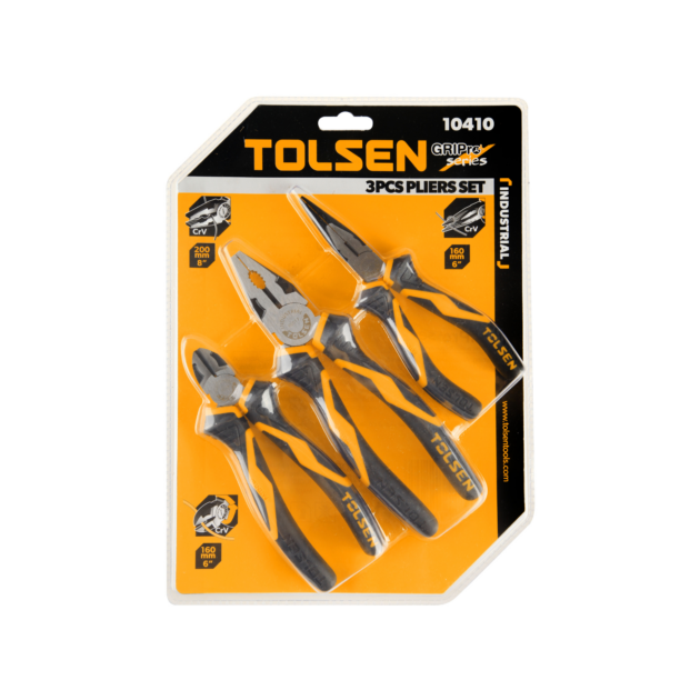 TOLSEN, 3PCS PLIERS SET (INDUSTRIAL), 10410