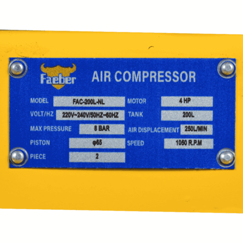 200ltr electric piston air compressor