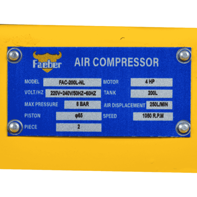 200ltr electric piston air compressor