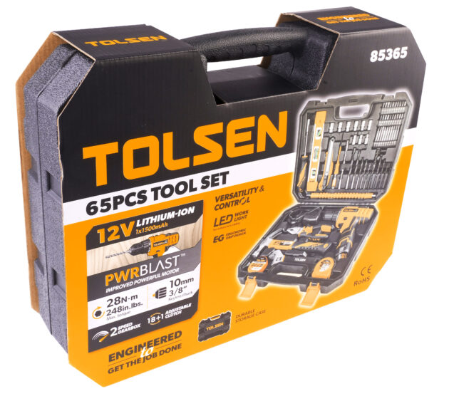 TOLSEN, 65PCS HOUSEHOLD TOOLS SET, 85365,