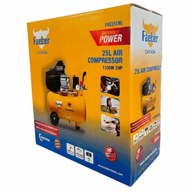 Faeber Air Compressor Corded, 24L, 2.0 Hp, - Image 6