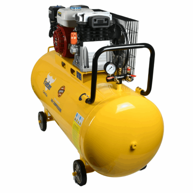 FAEBER 100 LTR AIR COMPRESSOR GASOLINE 6.5 HP, H2065 WITH FILTER