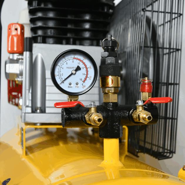 FAEBER 100 LTR AIR COMPRESSOR GASOLINE 6.5 HP, H2065 WITH FILTER