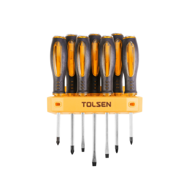 TOLSEN, 7PCS GO-THROUGH SCREWDRIVER SET, 20195