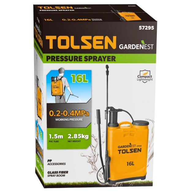 TOLSEN, 16L GARDEN PRESSURE SPRAYER, 57295,