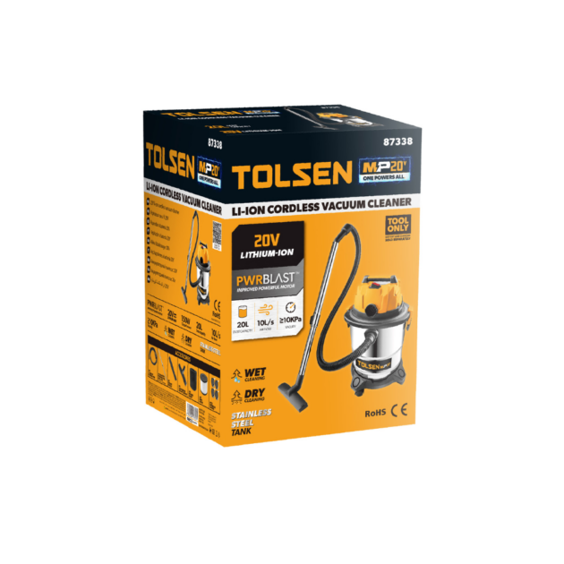 TOLSEN, 20V LI-ION CORDLESS VACUUM CLEANER, 87338,