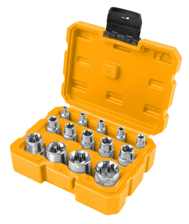 14PCS E TYPE SOCKET SET, 15514, TOLSEN