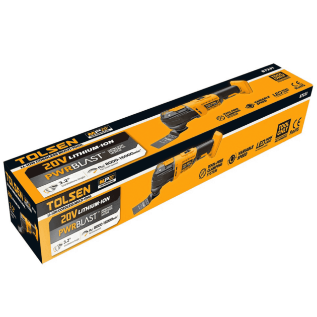 20V LI-ION CORDLESS OSCILLATING MULTI-TOOL, TOLSEN, 87231 - Image 3