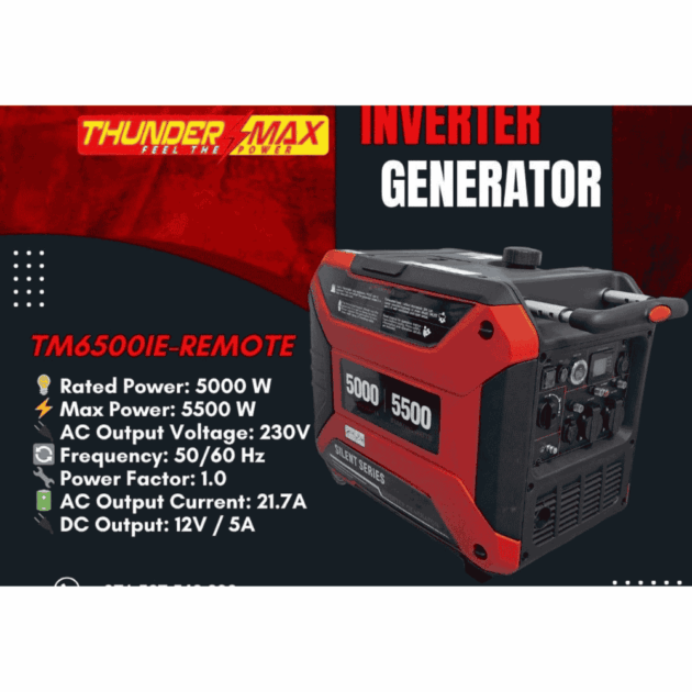 MAX, Gasoline Silent Generator, 5000w - Image 3
