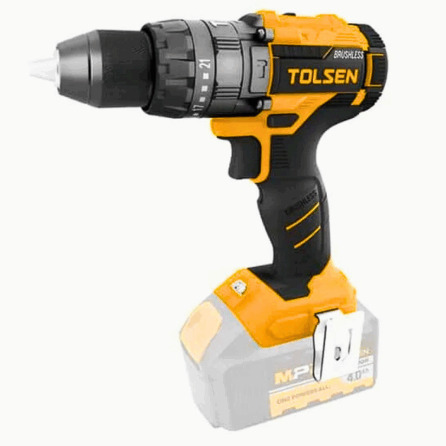 20V LI-ION BRUSHLESS CORDLESS IMPACT DRILL (INDUSTRIAL)TOOL ONLY,87255,TOLSEN