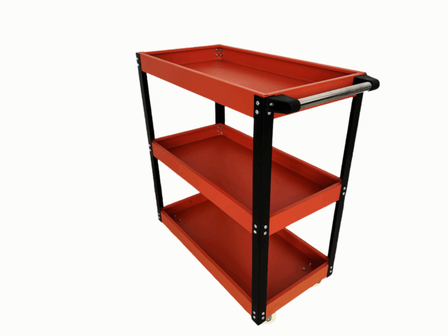 tool cart, 3 tray tool cart