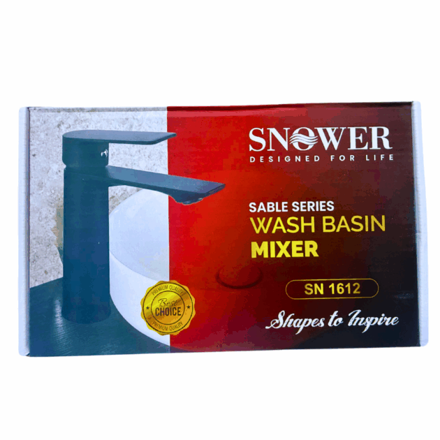 WASH BASIN MIXER BLACK, SN-1612, SNOWER