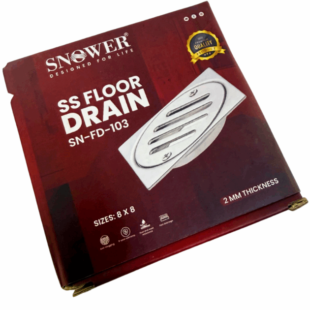 SS FLOOR DRAIN, SN-FD-103, SNOWER