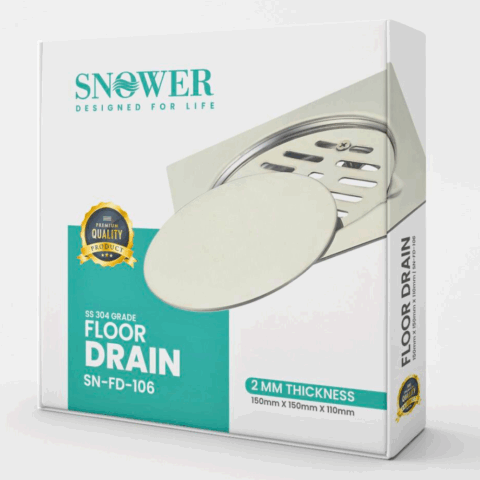 SS 304 GRADE FLOOR DRAIN, SN-FD-106, SNOWER