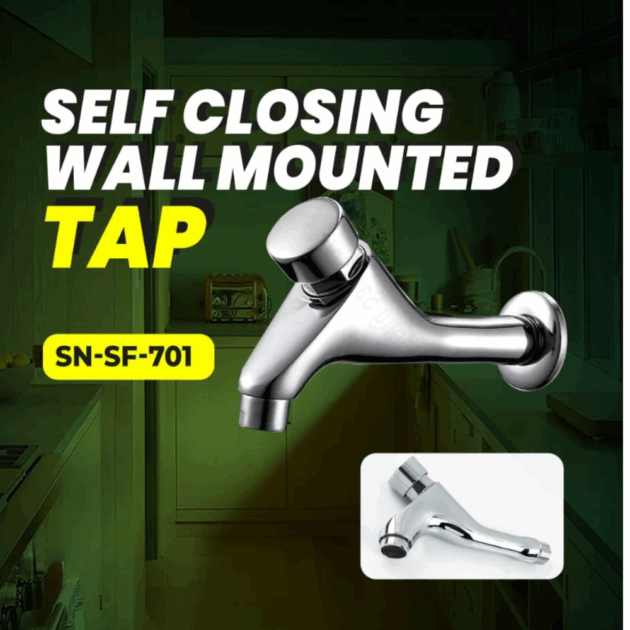 SELF CLOSING WALL MOUNTED TAP, SN-SF-701, SNOWER